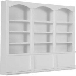 Bibliothèque en bois pour maison de poupée étagère de rangement mini meuble de rangement pour jouets pour maison de poupée Blanc - BBB55PYQB