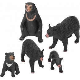 Cosiki Figure de Famille d'ours  5 pièces modèle d'ours de Fabrication délicate décoration de Jouets éducatifs pour Les Enfants pour au Quotidien - BW9HKTOAV
