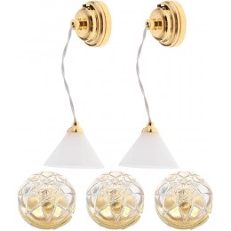 Harilla 2Pieces LED Plafonnier Lampe pour 1 12 Dollhouse Room Decor Accessoire - BM83NZRDG