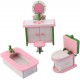 Pollhouse Wooden Meuvailles Définir la chaise miniature commode baignoire Modèle de toilette Accessoires de maison de poupée accessoires de maison de poupée - BKW22ANBJ