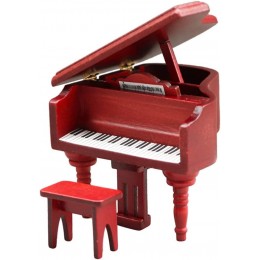 STOBOK Miniature Piano Mannequin Poupée Piano Instrument de Musique Ornements Piano Jouet Poupée Accessoires pour Enfants Musique Apprentissage avec Selles - BHM13OJCB