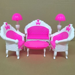 Gemini_mall® Mini meuble canapé table lampe pour maison de poupée Barbie - B3AN4BUNX