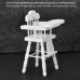 Zerodis 01:12 Maison de Poupée Décoration Chaise en Bois Salle à Manger pour Bébé Blanc Moderne Mignon Meubles Modèle pour Bébés - B5DB8AWVB