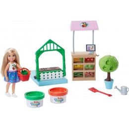 Barbie Métiers Coffret mini-poupée Chelsea avec potager presse à légumes accessoires de superette et deux Pots de pâte à Modeler Jouet pour Enfant FRH75 - BQ9M9DPDT
