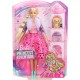 Barbie Princesse Adventure poupée blonde avec jupe rose en tulle figurine chiot et accessoires inclus jouet pour enfant GML76 - BEHDDZSGC