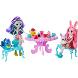 Enchantimals Coffret le goûter enchanté mini-poupées Patter Paon et Bree Lapin et leurs figurines animales accessoires inclus jouet enfant GLD41 - BAMW3JKVA
