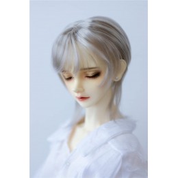 Tita-Doremi Perruque BJD à rotule 22 à 24 cm Cheveux gris Tête de poupée Pour poupée - BDJV7WNNV