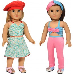 Vêtements de poupée Yoga Sport pour poupées de 35,6 à 40,6 cm et pour poupées américaines de 45,7 cm Tenues de Yoga pour poupées de 36 à 43 cm poupée Non Incluse - B1VEMVCJY