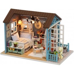 CUTEBEE Mini-Maison de poupée en Bois avec des Meubles de Bricolage Montage Jouets Miniatures Artisanat Maison pour Les Enfants et Les Adolescents Temps de VacancesHoliday Time - BH2EVHKDQ