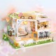 CUTEBEE Miniature avec des Meubles de Maison de poupée kit DIY Dollhouse en Bois Ainsi Que la poussière et  1:24 Salle créative pour l'idée Cadeau Saint Valentin M2111 - BBAANUOXM