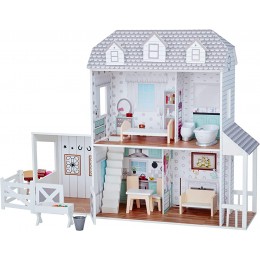 Olivia's Little World Grande Maison de poupée Ferme 104 cm avec 14 Accessoires de Meubles de poupée Enfant Dreamland TD-12901A - BA1BJBBEK