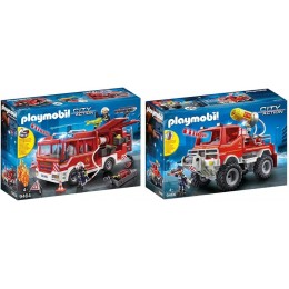 Playmobil Fourgon d'intervention des Pompiers 9464 Vanaf 5 Jaar Coloré & 4X4 de Pompier avec Lance-Eau 9466 - B385EGXKO
