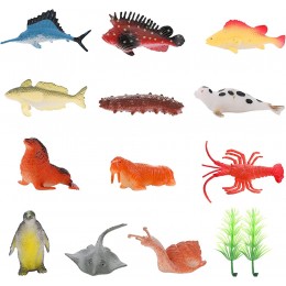 cobee Lot de 12 figurines d'animaux de la mer réalistes Animaux de la mer Figurines miniatures Cadeaux de fête Jouets de bain - BNENBOFTZ