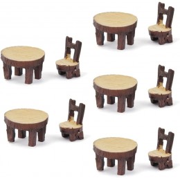 5 Ensembles de Chaise Table en Résine Miniature Décor pour Micro Paysage Bonsaï Bricolage - BVKB7YXBV