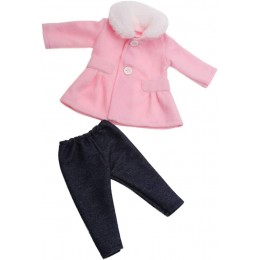 MagiDeal Vêtements de Poupée en Tissu Mini-poupées Accessoire pour Fille Doll 18 Pouces Pantalon + Manteau Rose - BEVJAYBWA