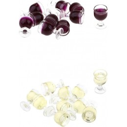 P Prettyia 20 Pièces Miniature Verre à Vin Meubles de Maison de Poupée Cadeau d'anniversaire pour Enfant Violet - BJ297TIKE