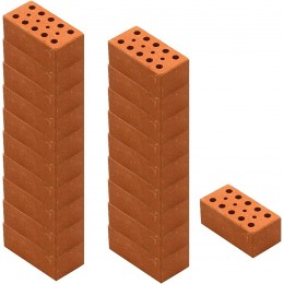 Perfeclan 20x Mini Briques Cuites à L'argile Fausses Briques Briques Murales Briques Miniatures pour La Construction de Modèles Miniatures Maison de Poupées Amé Rouge - BM3DJNYZE
