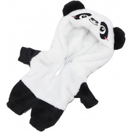 perfeclan Vêtements en peluche vêtements de poupée Panda combinaison accessoires de poupée Cosplay Costume fermeture éclair conception poupée tenue ameublement - BV96KNHLC