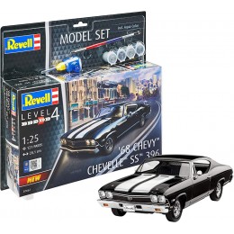 Revell Model Set- Revell 67662 Maquette de Voiture Chevy Chevelle SS 396 1968 1 25 Noire 1 32 - BEJ28OIVA