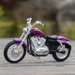 Machine Modèle de Moto 1:18 2013 for H-Arley for XL 1200V Soixante-dix-Deux moules moulées Modèle de Motocyclette Enfants Jouets for Enfants Ornements Adultes Color : Purple - B6M38VHXR
