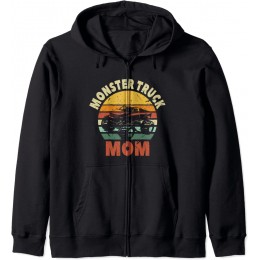 Monster Truck Mom | Retro Mother's Day Monster Truck Rally Sweat à Capuche - BEQQQRSPB