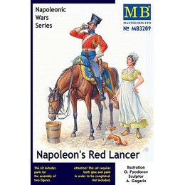 Master Box Model Kit Napoleon's Red Lancer Soldier 1:32 Scale 3209 New - B2EJBCPZU