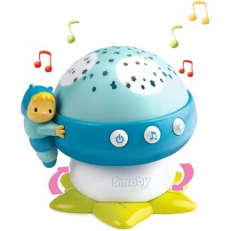 Smoby Cotoons 110118 Champignon de Bonne Nuit Musicale Jouet veilleuse bébé Lampe bébé Bleu - B5HD1PQRI