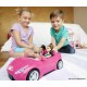 Barbie Voiture Cabriolet Rose pour poupée décapotable avec deux sièges noirs ceintures et rétroviseurs argentés jouet pour enfant DVX59 - B1AAQPBLZ