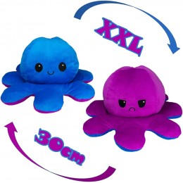KUNSTIFY Oktupus Doudou XXL en forme de pieuvre XXL Octopus Grand cadeau pour femme meilleure amie cadeau pour enfants 30 cm bleu violet - BQVJELNEL