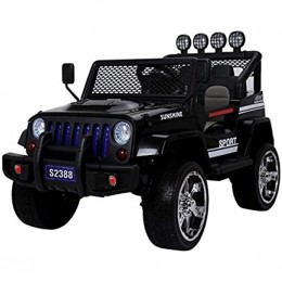 Voiture électrique 2 places 2 x 12V Mega Jeep Sunshide Noire Pack Luxe - BK6KEHMGI