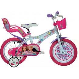 Dino Bikes Vélo Fille sous Licence Barbie 14 Pouces-4 à 6 Ans 146 R-BAB - B3532SHWV