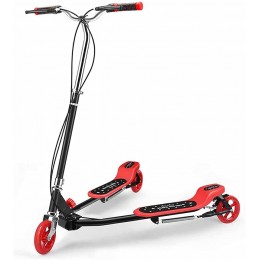 Jrechio Tricycle de Scooter de Voiture pivotante for Enfants Pliable adapté aux Enfants de Plus de 8 Ans et Adultes Couleur: Rouge zhengzilu Color : Red - B9DAHMVWK