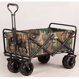 QDY -Chariots De Plage avec Grandes Roues pour Sable Robuste Chariot De Jardin Extérieur avec Poignée Chariot Utilitaire Pliant pour Pneus Tout-Terrain,5 Camouflage b - BE9NDFCGS