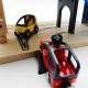Piste Garage de jouets à 3 étages 3-6-10 ans Simulation de stationnement en bois de grands enfants en bois Garage de stationnement Lot en bois Voiture sur rails Garage de stationnement de jouets Ensem - BKJBHRMXH