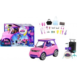 Barbie Big City Big Dreams véhicule concert transformable pour poupée voiture avec 20 accessoires jouet pour enfant GYJ25 - BW287XUFQ