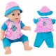 ebuddy Lot de 4 vêtements de poupée avec téton et barboteuse bandeau chapeau pour poupées de nouveau-né de 43 cm poupée Bitty Baby de 38,1 cm - B5K5JPYCQ