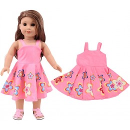 YOFAPA Robe de poupée pour bébé – 45,7 cm – Robe de poupée à fleurs pour nouveau-né – Tenue tendance pour enfants – Mini jouet pour petite fille – Jeu de fête - BBK8VVKKL
